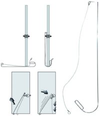 Tringle pour ouverture de porte claquée par le bas