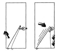 Visuel d'utilisation du système d'ouverture porte claquée par le bas