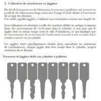 Notice explicative pour l'utilisation des jigglers d'ouverture des serrures automobiles.