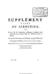 Supplément à l'art du Serrurier - Botterman