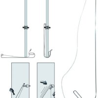 Tringle pour ouverture de porte claquée par le bas