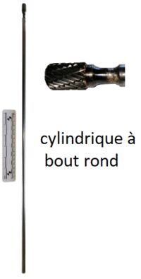 fraise extra longue cylindrique à bout rond