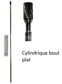 fraise extra longue cylindrique à bout plat