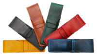Pochette cuir petit format (6 couleurs)