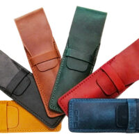 Pochette cuir petit format (6 couleurs)