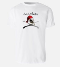 Tee-shirt blanc homme corbeau picks